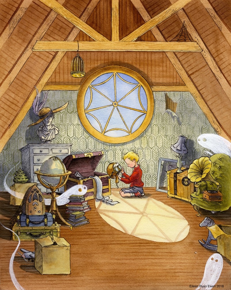 Alastair discovers ghosts, old trunks, and curious objects in an attic