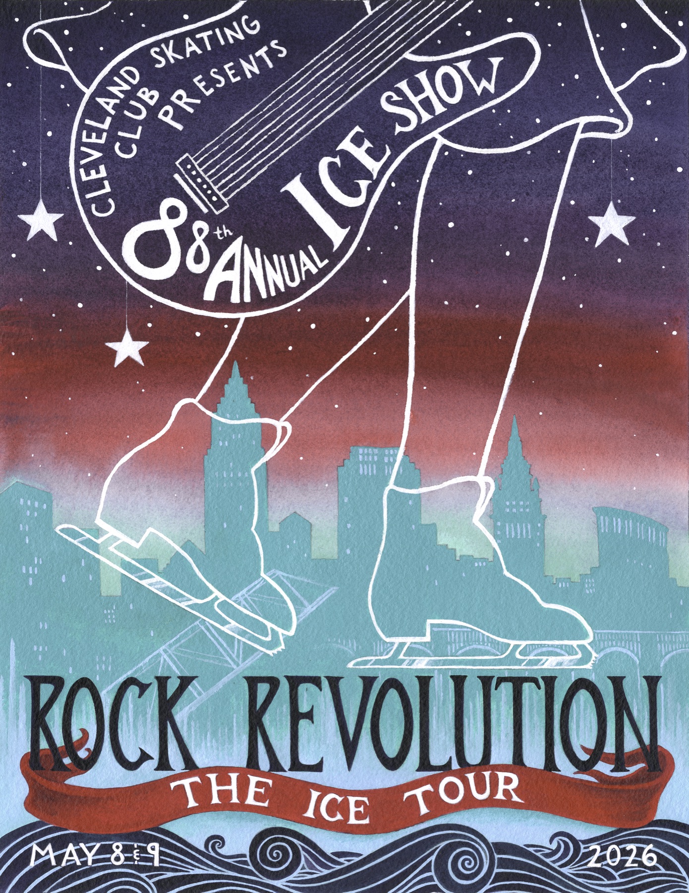 Rock Revolution ice tour poster